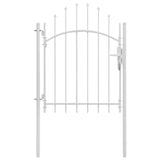 ZNTS Garden Gate Steel 1x2 m White 143065