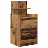Bedside Cabinets with 2 Drawers 2 pcs Old Wood 38x34x80 cm 861370
