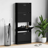 Shoe Cabinet Black 59x17x150 cm Engineered Wood 342520