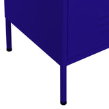 Storage Cabinet Navy Blue Steel Medium Height-Adjustable Shelves 336163