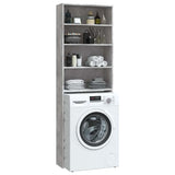 Washing Machine Cabinet Concrete Grey 64x24x190 cm 808408