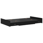 Storage Bed Frame Black oak 120 x 200 cm Engineered wood 3335302