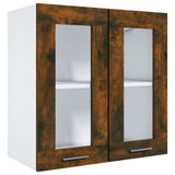 Hanging Glass Cabinet Lyon Smoked Oak 60x31x60 cm Engineered Wood 815120