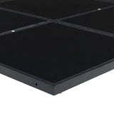 17 Piece Garden Dining Set Black Poly Rattan 3295047