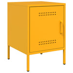 ZNTS Bedside Cabinet Mustard Yellow 36x39x50.5 cm Steel 842916