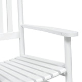 Rocking Chairs with Curved Seats 2 pcs White Solid Wood Fir 3281588