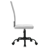Office Chair Height Adjustable White Mesh Fabric 353007