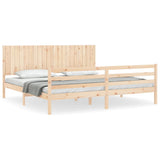 Bed Frame without Mattress 200x200 cm Solid Wood 3194786