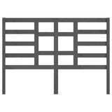 Bed Headboard Grey 156x4x104 cm Solid Wood Pine 818147