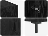 Sideboard Black Oak 90 x 34 x 80 cm Engineered Wood 879585