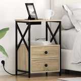 Bedside Cabinet Sonoma Oak 40 x 31 x 60 cm Engineered Wood 859562