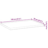 Table Top Rectangular 120x70x4 cm Solid Wood Acacia 4008864