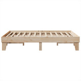 Bed Frame without Mattress 150x200 cm King Size Solid Wood Pine 855352