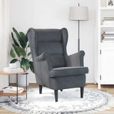 Armchair Dark Grey Velvet 42012825