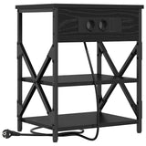 Bedside Cabinet 2 pcs Black Oak 41 x 31 x 51 cm Engineered Wood 859516