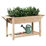 Garden Planter Beige 155 x 59 x 76.5 cm Solid fir wood 42006575
