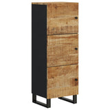 Highboard with 3 Doors 40x33x110 cm Solid Wood Mango&Iron 352929