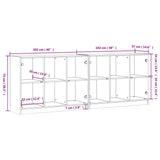 Bookcase with Doors White 204x37x75 cm Engineered Wood 3206531