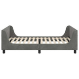 Children's Bed Frame with Headboard Dark Grey 90 x 190 cm 42010878