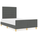 ZNTS Bed Frame Dark Grey 120x200 cm Fabric 3344642