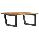 Basin Shelf Wall Mounted Steel and Solid Wood Acacia 3302883