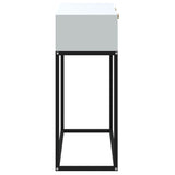 Console Table White 80x30x75 cm Engineered Wood and Iron 352103
