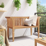 Garden Bench Brown 127.5 x 52 x 80 cm Solid teak wood 42006347