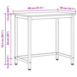 Table Sonoma Oak 80 x 50 x 76.5 cm Engineered Wood and Steel 873763