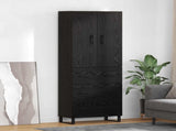 Highboard with Drawer 2 pcs Black Oak 69.5 x 34 x 180 cm 3416239