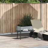 Garden Coffee Table Rectangular Black 80x40x37 cm Poly Rattan 4104055