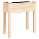 Wheeled Planter with Liner 71x37x80 cm Solid Wood Fir 3157823
