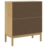 Chest of Drawers FLORO Wax Brown Solid Wood Pine 374008