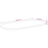 Table Top 120x60x3.8 cm Oval Solid Wood Acacia 370100