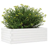 Garden Planter White 70x40x23 cm Solid Wood Pine 847219