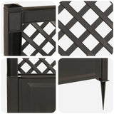 Trellis with Spike Anthracite 43 x 6 x 165 cm PP 42041742