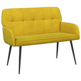 2 Seater Sofa with Metal Legs 2-Seater Yellow Velvet 42051058