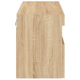 TV Wall Cabinet with LED Lights Sonoma Oak 80x30x40 cm 837201
