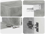 TV Cabinet Set Wall-mounted 4 pcs Concrete Grey Engineered Wood 3409009