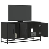 TV Cabinet Black 100x35x50 cm Engineered Wood and Metal 848829