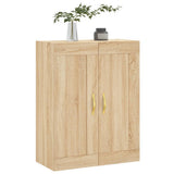 Wall Mounted Cabinet Sonoma Oak 69.5x34x90 cm Engineered Wood 835013