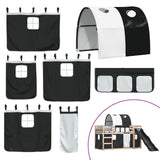Bunk Bed without Mattress with Slide White and Black 90x200 cm 3284134