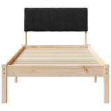 Bed frame Brown and black 80 x 200 cm Solid pine wood 878711