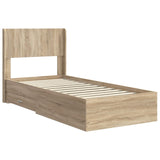 Bed Frame with Storage and Headboard Sonoma Oak 100 x 200 cm 3414501