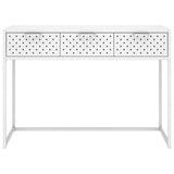 335893 Console Table White 106x35x75 cm Steel
