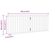 Dog Gate Foldable 2 Panels Black 160 cm Poplar Wood 352192