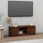 ZNTS TV Cabinet with Door Brown Oak 102x30x36 cm 823357
