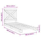 Bed Frame Natural Pine Solid pine wood Single Durable Bed Frame 3281569