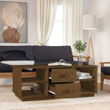Coffee Table Honey Brown 100x50x41 cm Solid Wood Pine 818273