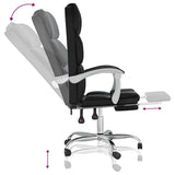 Reclining Office Chair Black Faux Leather 349799