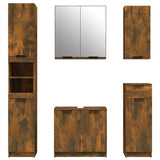 ZNTS 5 Piece Bathroom Cabinet Set Smoked Oak Engineered Wood 3115857